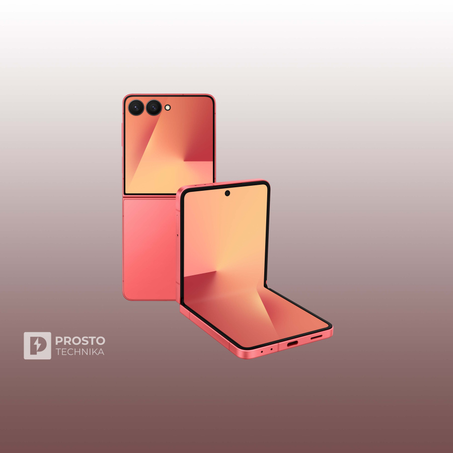 Смартфон Samsung Galaxy Z Flip 7 12 ГБ, 512 ГБ Coralred